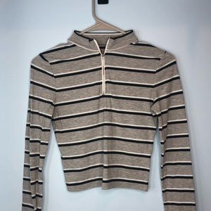 Zip-Up Long Sleeve Shirt